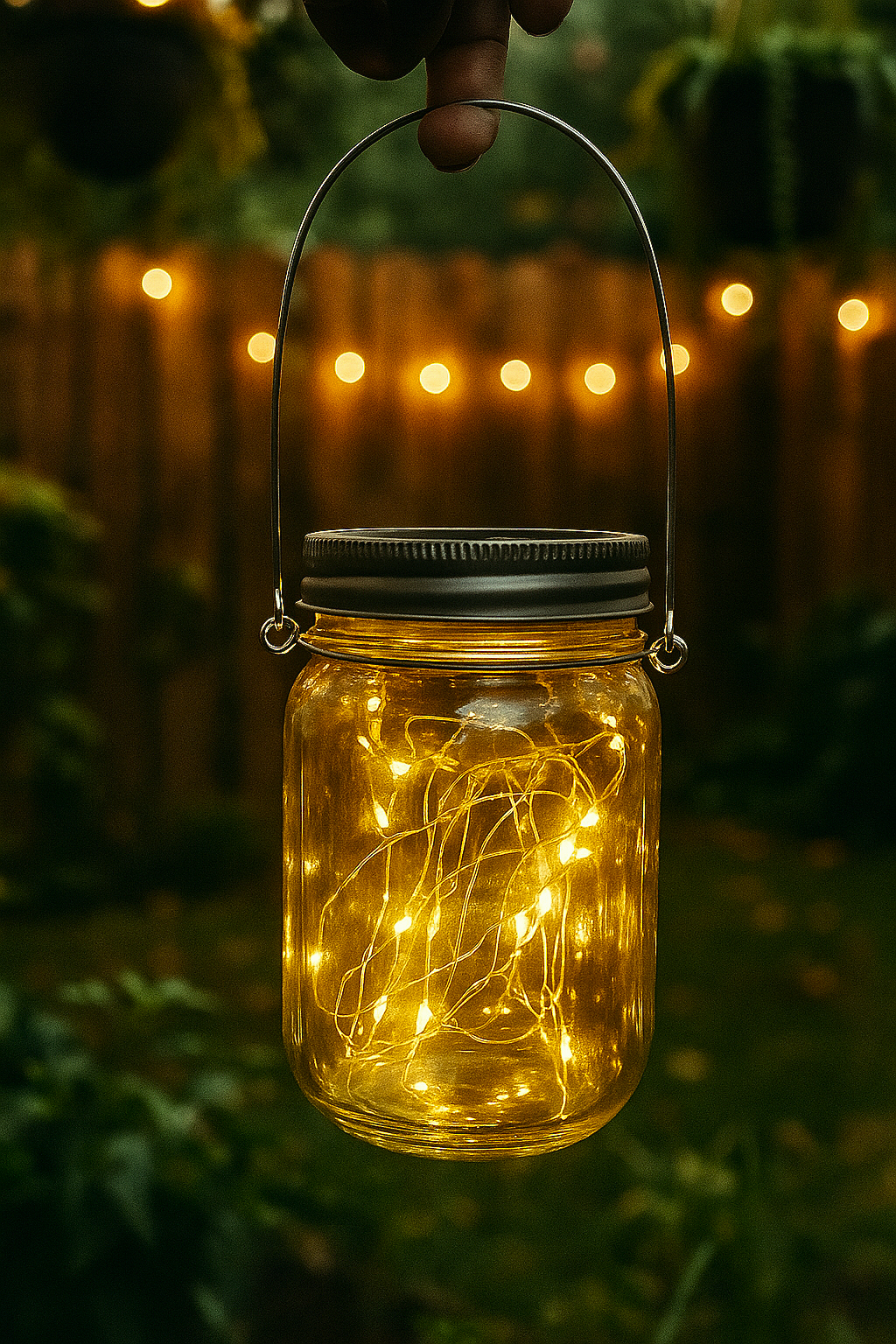 Solar Mason Jar Fairy Light Lantern
