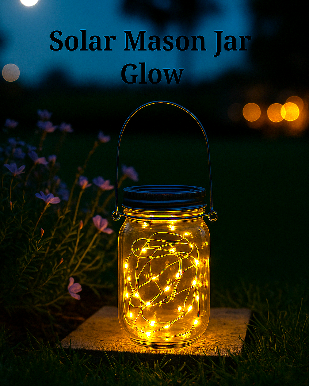 Solar Mason Jar Fairy Light Lantern