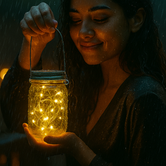 Solar Mason Jar Fairy Light Lantern