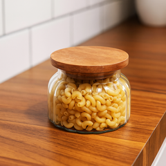 PureSeal Glass Cookie Jar with Wooden Lid