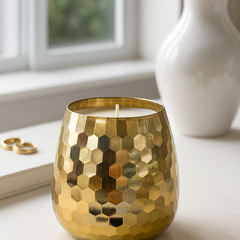 Luxury Gold Textured Soy Wax Candle