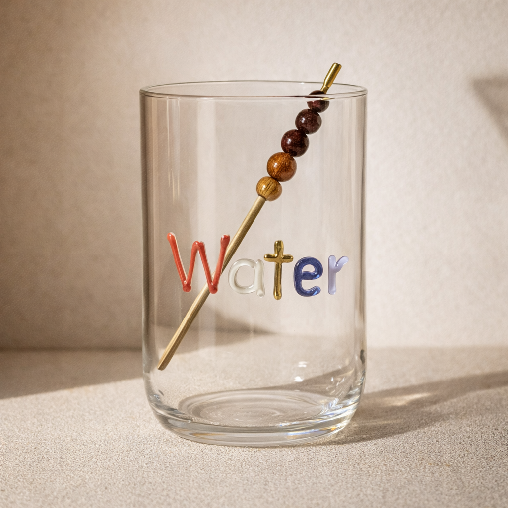 “Water” Handcrafted Glass Tumblers (Set of 2)