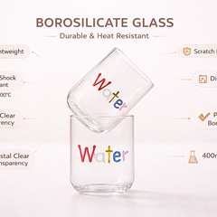 “Water” Handcrafted Glass Tumblers (Set of 2)