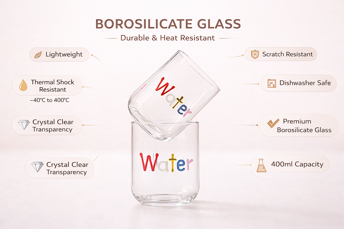 “Water” Handcrafted Glass Tumblers (Set of 2)