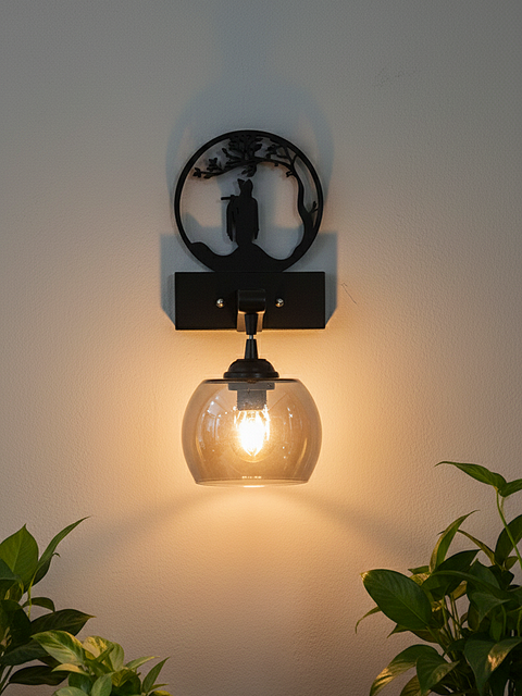 Krishna-Themed Decorative Wall Light