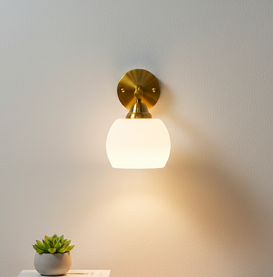 Aurora Brass Glow Wall Sconce