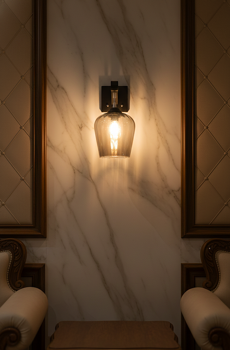 Amber Glow Modern Wall Sconce