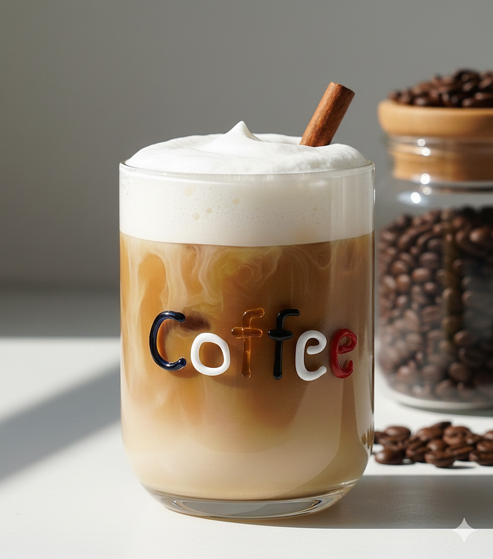 Artisan Coffee Glass – Café Style Edition