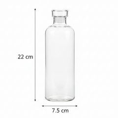 Clear Glass Drinking Bottle with Glass Airtight Lid – Freshness in Every Pour