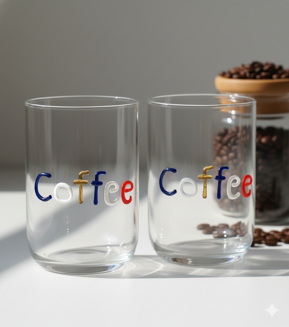 Artisan Coffee Glass – Café Style Edition
