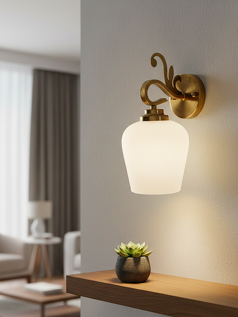 Heritage Glow Brass Wall Sconce