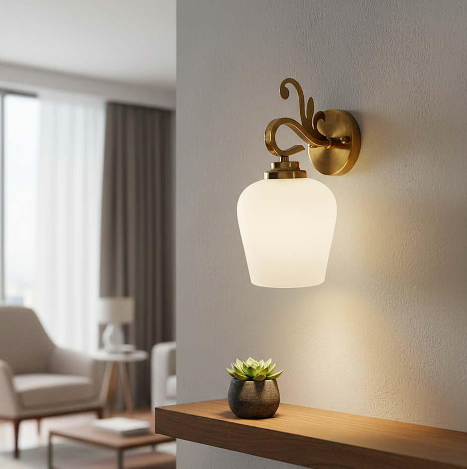 Heritage Glow Brass Wall Sconce