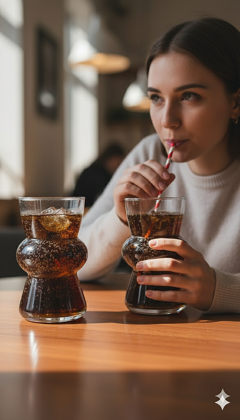 Sculpted Café Glass Tumblers (Set of 2)