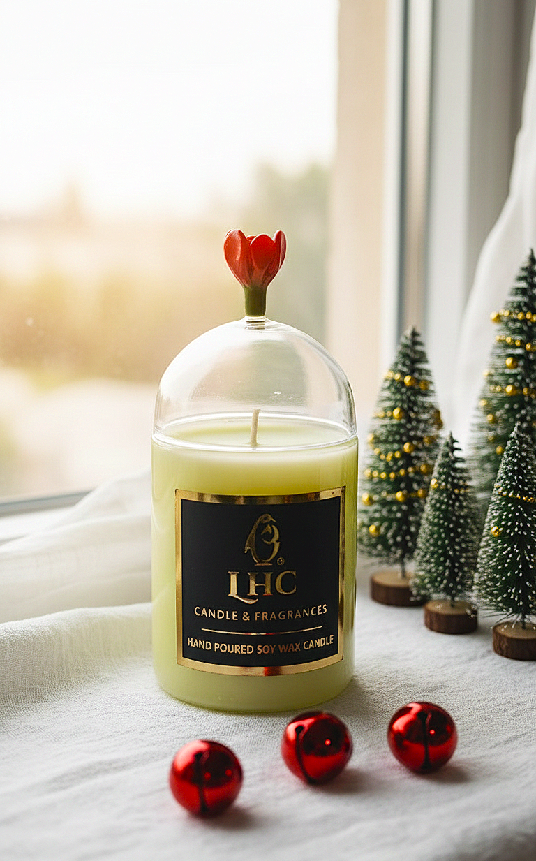 Festive Glass Dome Soy Wax Candle