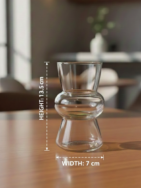 Sculpted Café Glass Tumblers (Set of 2)