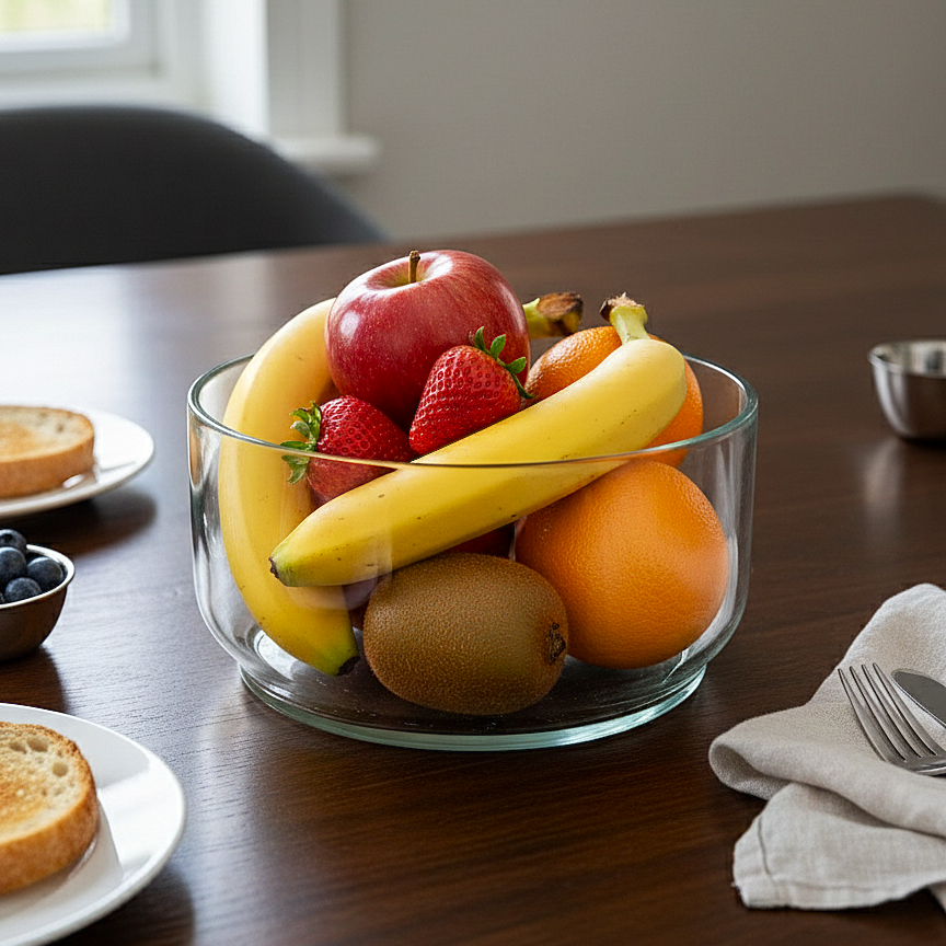 Clear Glass Serving Bowl – Everyday Dining Essential [BM Bowl]
