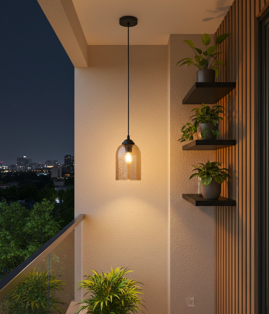 Amber Hammered Glass Wall Sconce(Green)