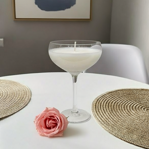 Coupe-Style Glass Soy Wax Candle