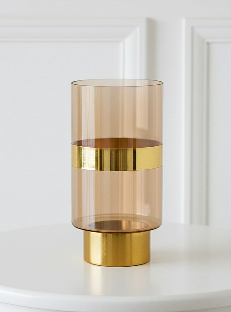 Auric Band Luxe Glass Vase