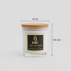Luxe Premium Soy Wax Candle With Wooden Airtight Lid (White)