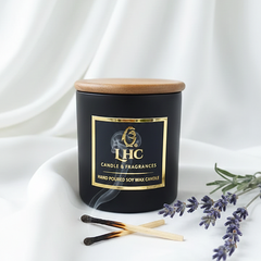 Midnight Matte Black – Luxury Soy Candle With Wooden Airtight Lid [Matte Black]