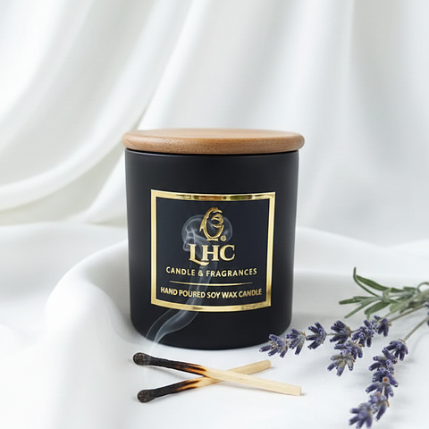 Midnight Matte Black – Luxury Soy Candle With Wooden Airtight Lid [Matte Black]