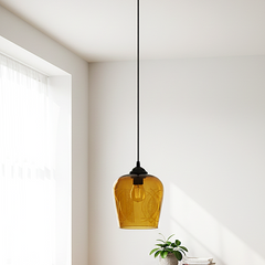 Amber Glass Pendant Hanging Light