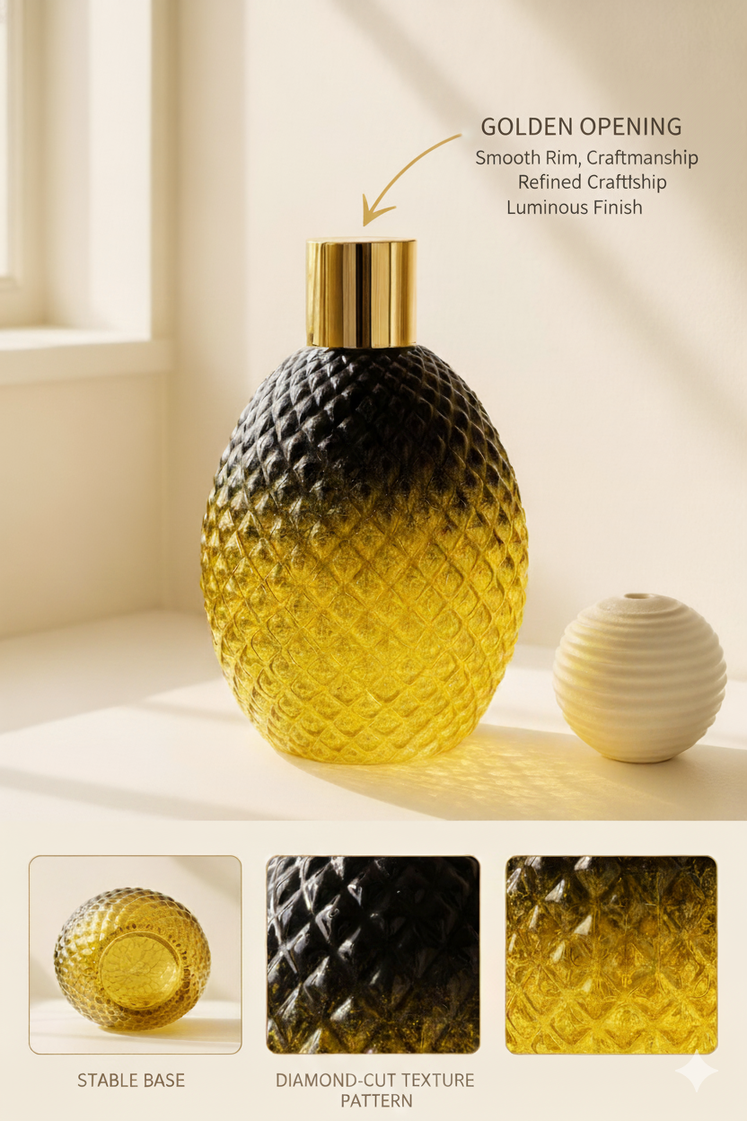 Aurora Luxe Textured Glass Vase