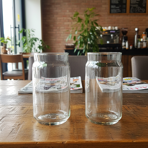 Modern Clear Glass Tumblers [Set of 2]