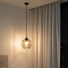 Aurora Radiant Glow Black Ceiling Pendant Lamp (Black)