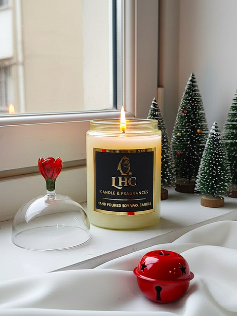 Festive Glass Dome Soy Wax Candle