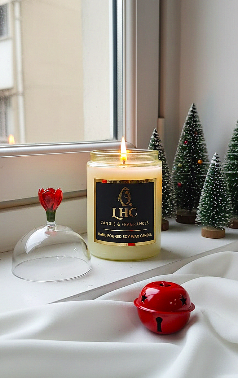 Festive Glass Dome Soy Wax Candle