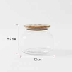 EcoSeal Glass Storage Jars with Wooden Lids (Set of 2)