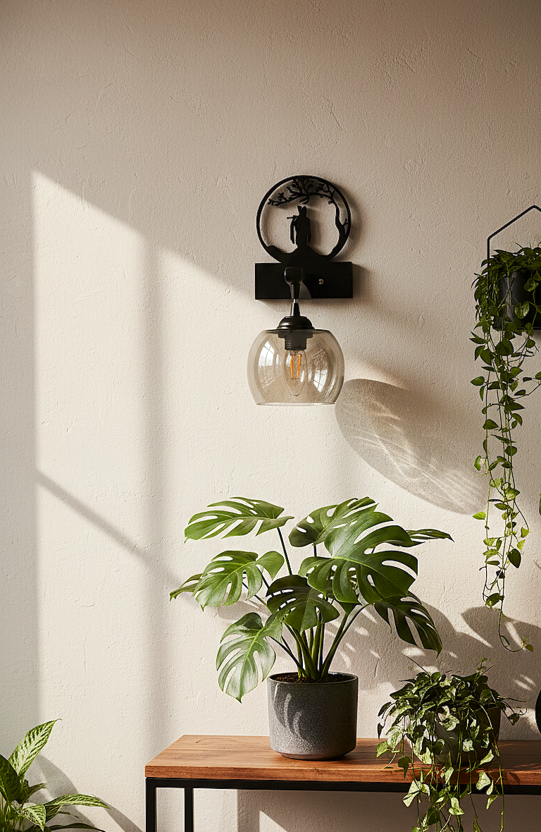 Krishna-Themed Decorative Wall Light