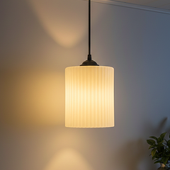 Minimal Frosted Cylinder Pendant Light