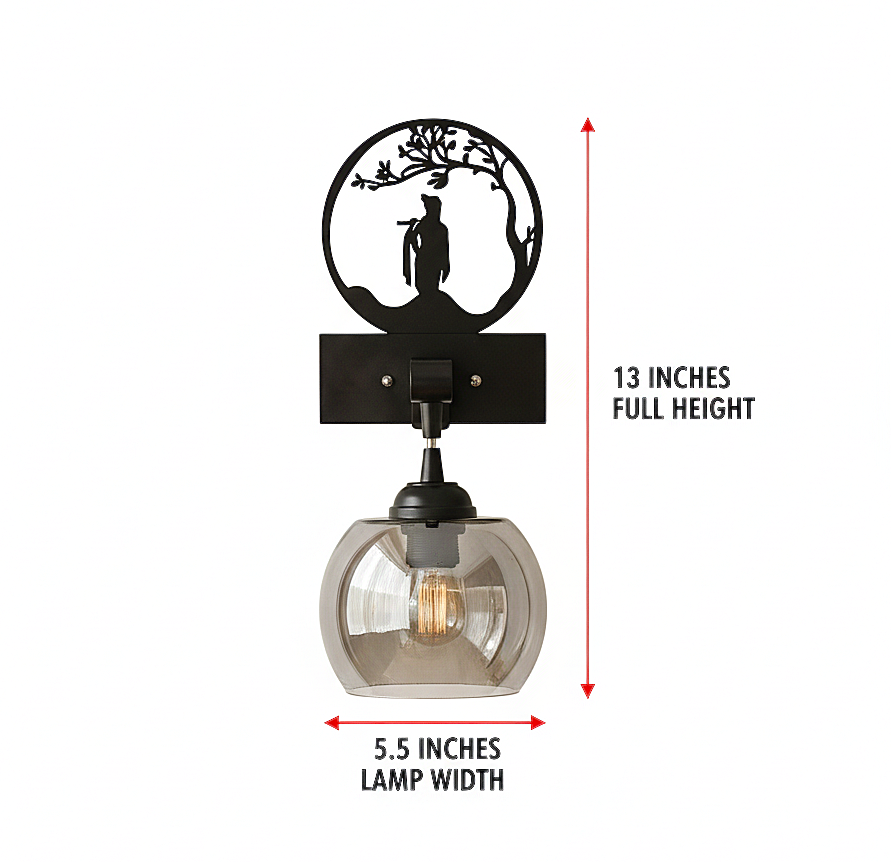 Krishna-Themed Decorative Wall Light