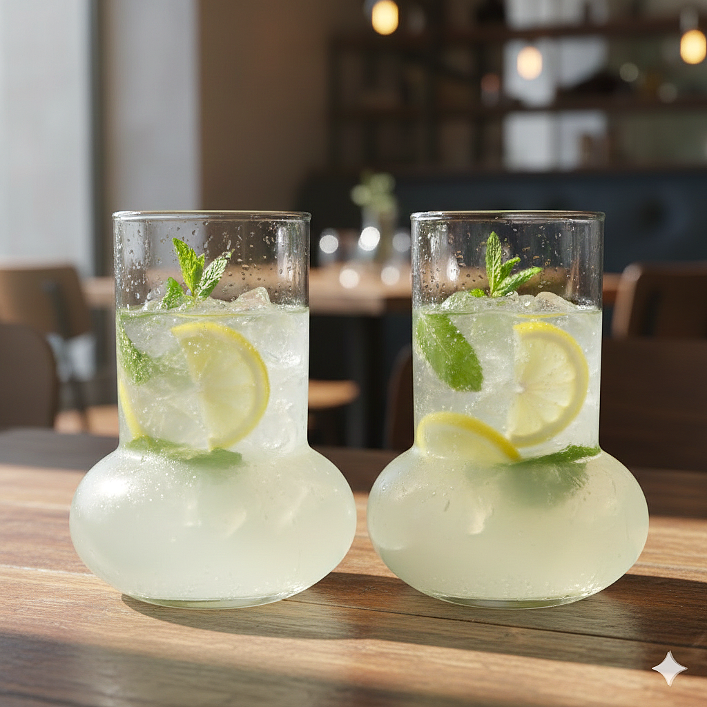 Bubble-Base Glass Tumbler (Set of 2)