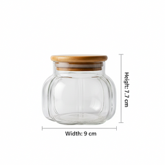 Premium Ribbed Glass Spice Jars (Set of 4)