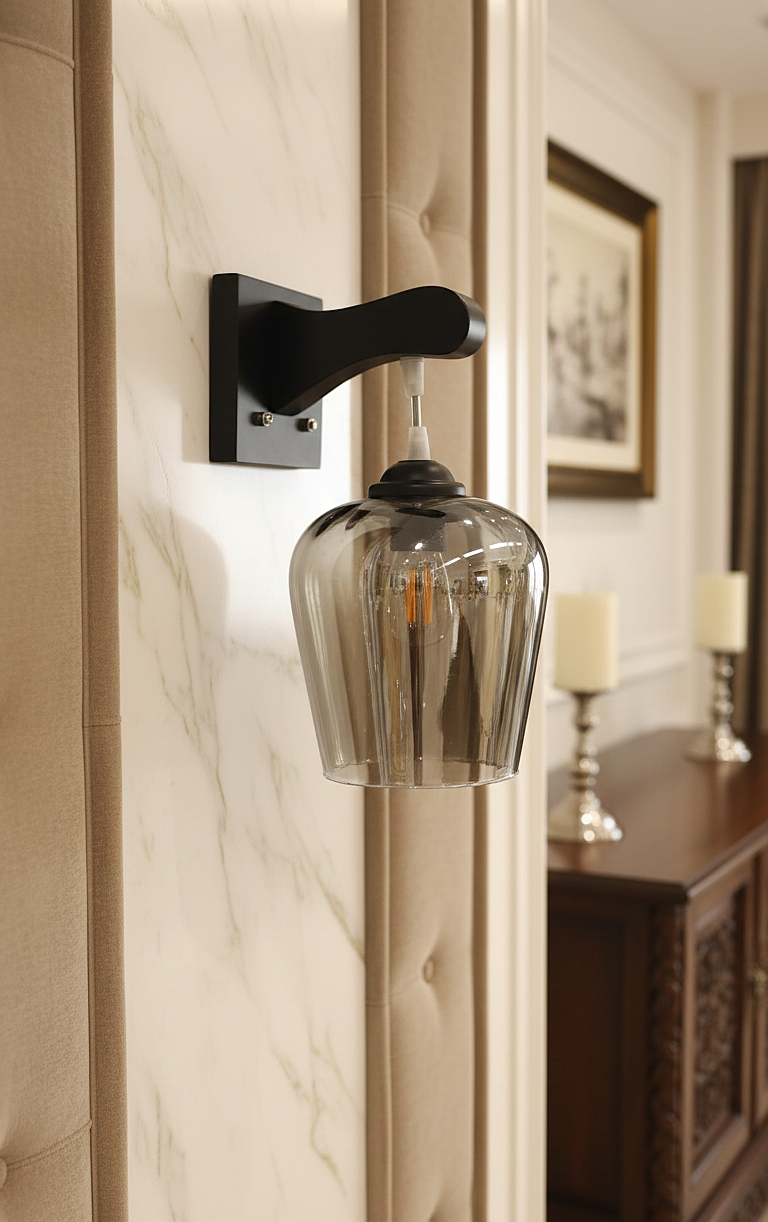 Amber Glow Modern Wall Sconce
