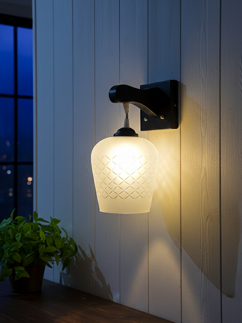 Midnight Lattice Glow Wall Sconce