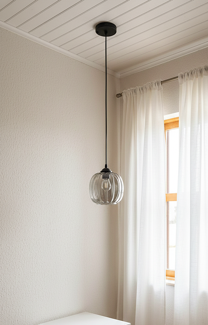 Aurora Radiant Glow Black Ceiling Pendant Lamp (Black)
