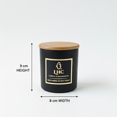 Midnight Matte Black – Luxury Soy Candle With Wooden Airtight Lid [Matte Black]