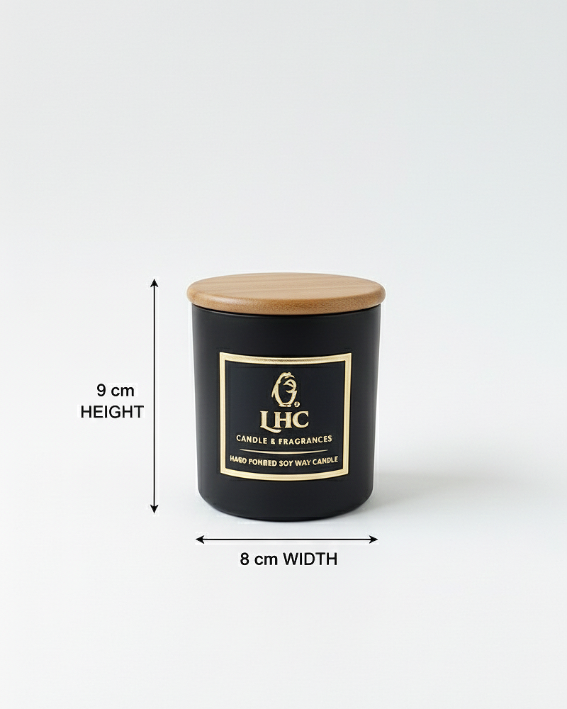 Midnight Matte Black – Luxury Soy Candle With Wooden Airtight Lid [Matte Black]