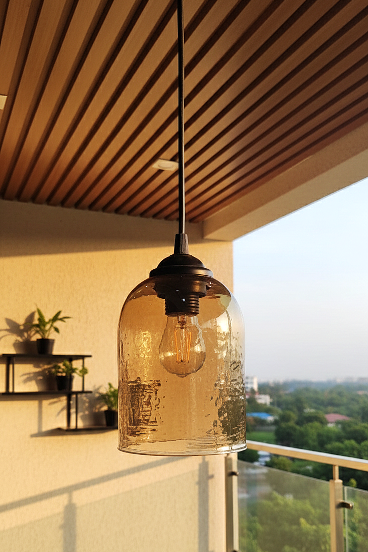 Amber Hammered Glass Wall Sconce(Green)