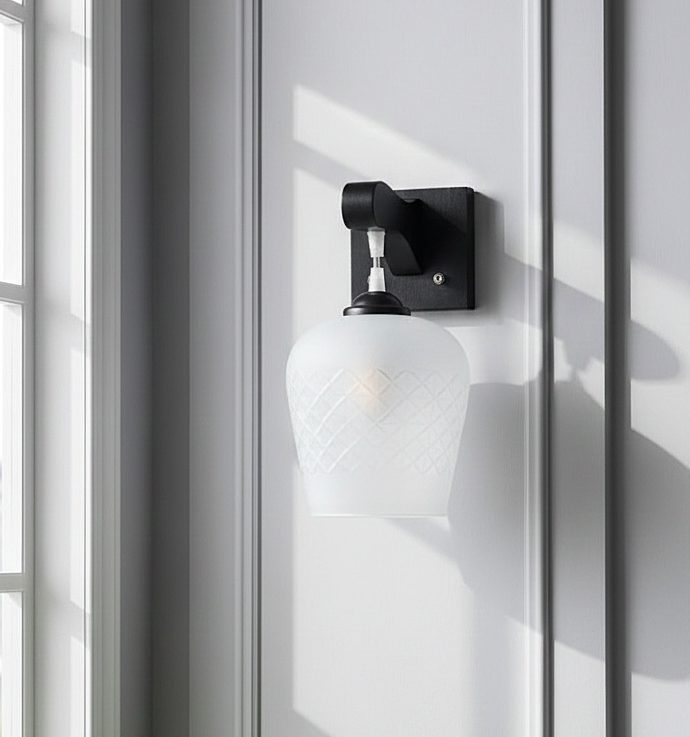 Midnight Lattice Glow Wall Sconce