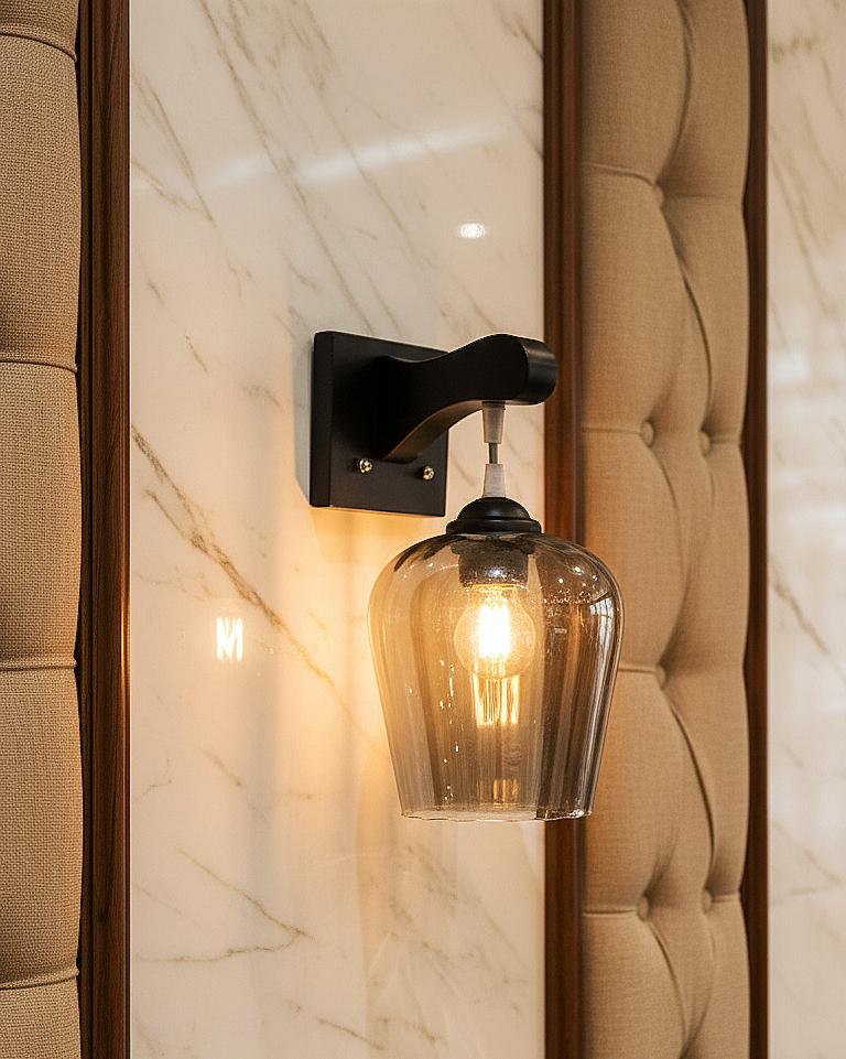 Amber Glow Modern Wall Sconce
