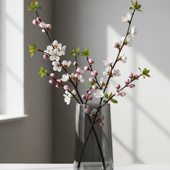 Smoked Grey Minimal Glass Vase