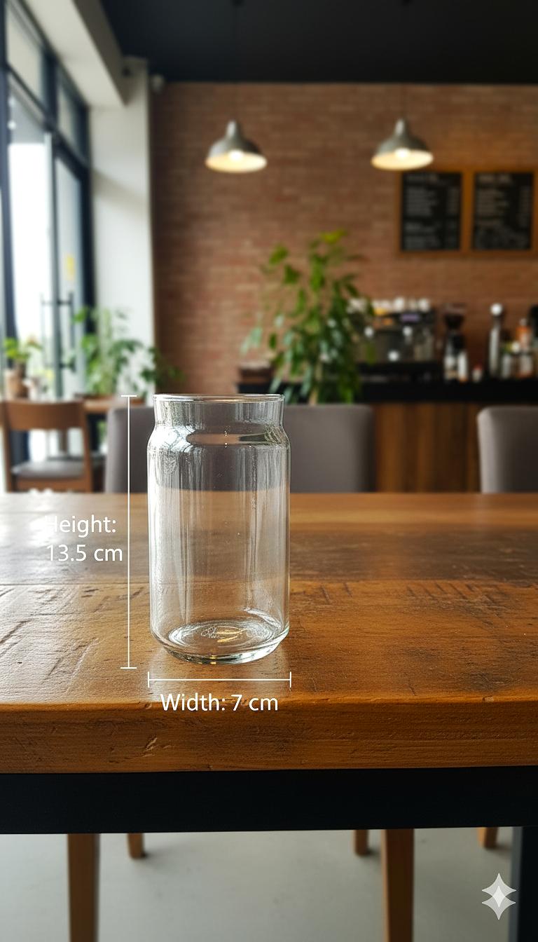 Modern Clear Glass Juice Tumblers (Set of 2)