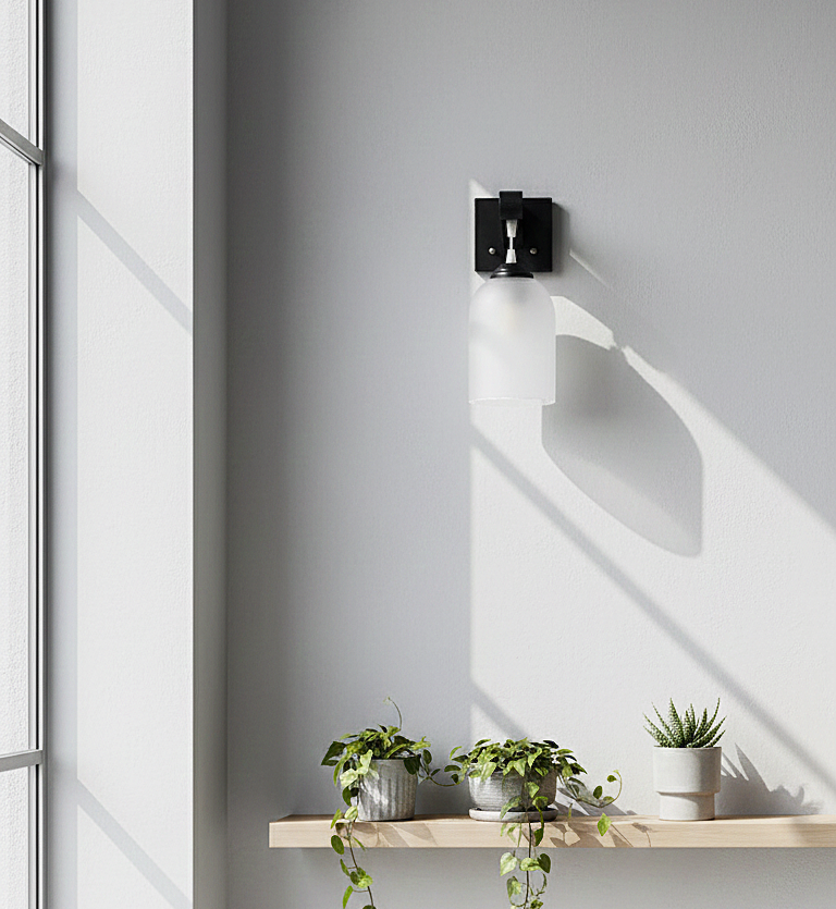 Modern Frosted Glass Wall Light