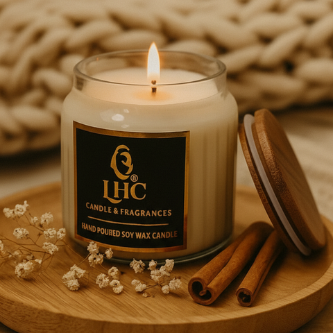 Elegance Soy Wax Scented Candle With Airtight Wooden Lid